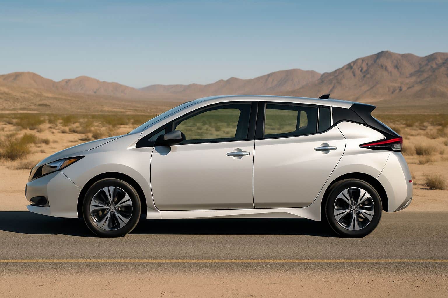 Finance Nissan Leaf - nissan leaf hatchback 2018 onwards full side profile