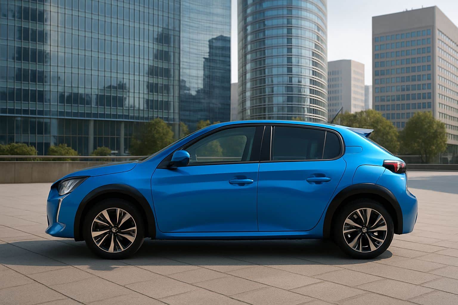 Finance Peugeot e-208 - peugeot e 208 hatchback 2019 onwards full side profile
